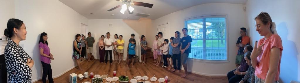 Church gathers at a Family House to celebrate new house