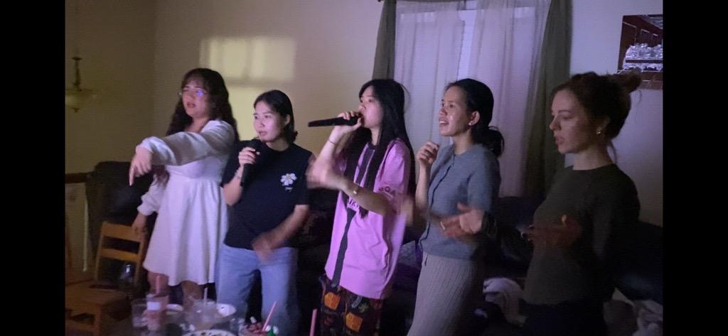 Youth gathers at house for fellowship and karaoke